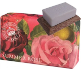 English Soap Summer Rose - Summer Rose natürliche parfümierte Toilettenseife mit Sheabutter 240 g