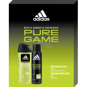 Adidas Pure Game Deodorant Spray 150 ml + Duschgel 250 ml, Kosmetikset für Männer