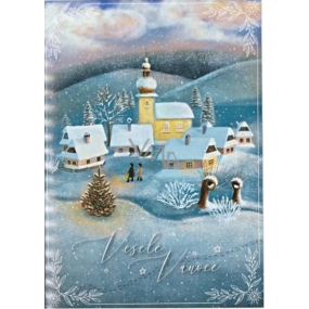 Albi Verspielte Weihnachten Umschlagkarte Weihnachtsdorf im Winter 14,8 x 21 cm