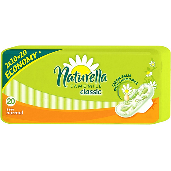 Naturella Classic Normale Damenbinden mit Kamille 20 Stück