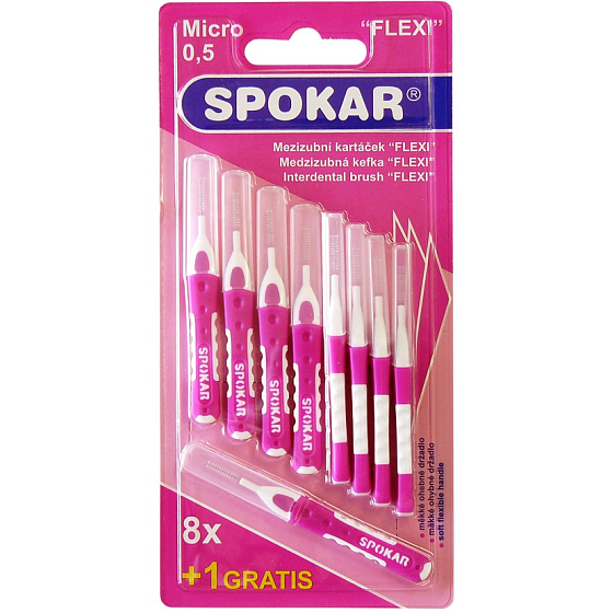 Spokar Flexi Micro Größe 0,5 Interdentalbürsten 9 Stück