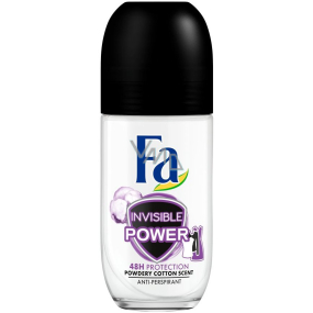 Fa Invisible Power Powdery Cotton Scent 48h Ball Antitranspirant Deodorant Roll-On für Frauen 50 ml