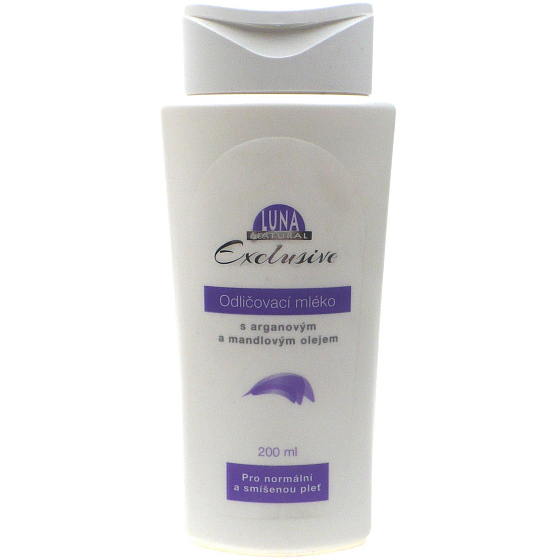 Luna Natural Exklusiver Make-up-Entferner mit Argan- und Mandelöl für normale und Mischhaut 200 ml
