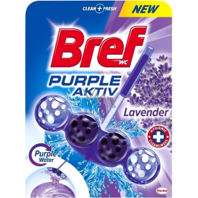 Bref Purple Aktiv Lavendel Toilettenblock für hygienische Sauberkeit und Frische Ihrer Toilette, färbt das Wasser in einem lila Farbton von 50 g