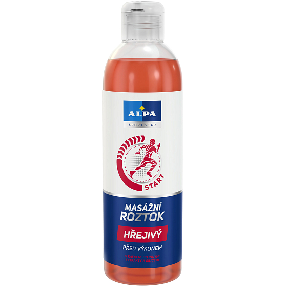 Alpa Sport Start Start vor der Leistung Warme Massagelösung mit Kampfer, Kräuterextrakten und ätherischen Ölen 250 ml