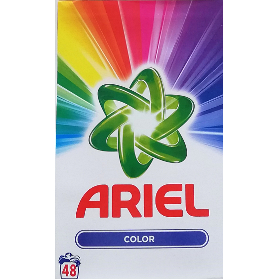 Ariel Color Waschpulver für farbige Wäschekiste 48 Dosen 3,6 kg