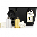 Baylis & Harding Sweet Tangerine und Grapefruit Bademilch 300 ml + Waschgel 300 ml + Toilettenseife 150 g + Körperlotion 130 ml + Waschlappen + Handtasche, Kosmetikset