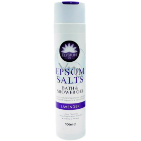 Elysium Spa Lavendel Bade- und Duschgel mit natürlichem Magnesiumsulfat und zusätzlichem Aroma von ätherischen Ölen 300 ml