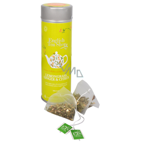 English Tea Shop Bio-Zitronengras, Ingwer und Zitrusfrüchte 15 Stück biologisch abbaubare Teepyramiden in einer recycelbaren Blechdose 30 g