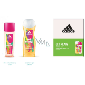 Adidas mach dich bereit! für ihr parfümiertes Deodorantglas für Frauen 75 ml + Duschgel 250 ml, Kosmetikset
