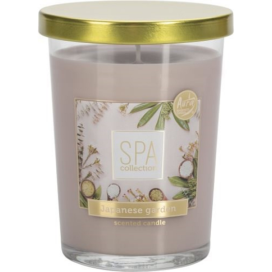 Bispol Spa Collection Japanischer Garten - Kerzenglas mit japanischem Gartenduft, Brenndauer bis zu 68 Stunden 340 g