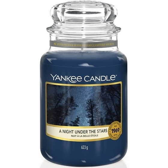 Yankee Candle Eine Nacht unter den Sternen - Nacht unter den Sternen Duftkerze Klassisches großes Glas 623 g