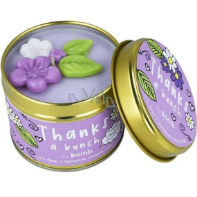 Bomb Cosmetics Danke - Danke A Bunch duftende natürliche, handgemachte Kerze in einer Blechdose brennt bis zu 35 Stunden