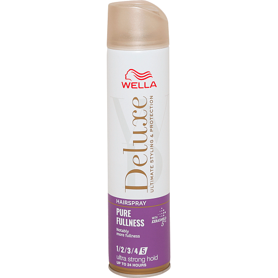 Wella Deluxe Pure Fullness sehr stark straffendes Haarspray für ein Haarvolumen von 250 ml