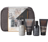 Sunkissed Travel Bag Skin Expert Duschgel 100 ml + Haarshampoo 100 ml + Gesichtspeeling 50 ml + Körperlotion 50 ml + Kosmetiktasche, Kosmetikset für Männer