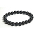 Morion Armband elastisch Naturstein, Kugel 6 mm / 16 - 17 cm