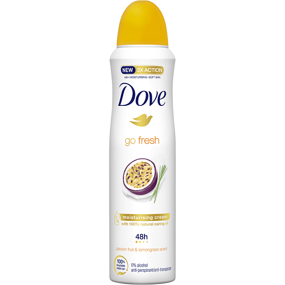 Dove Go Fresh Maracuja & Lemongrass 48h Antitranspirant Deodorant Spray für Frauen 150 ml