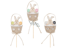 Hase im Cupcake Holzdübel 9 cm + Spieße 1 Stück in verschiedenen Farben