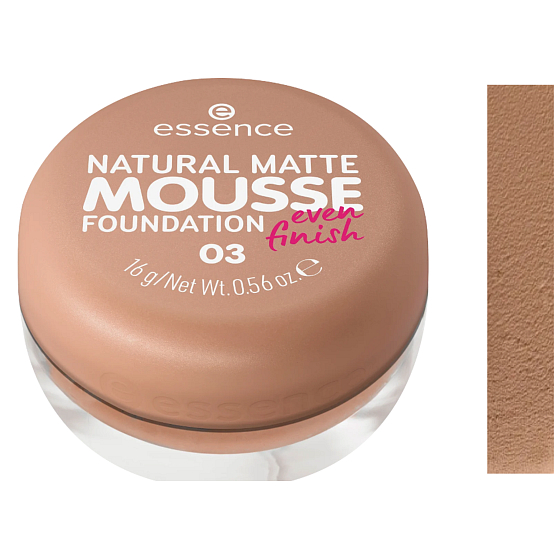 Essence Natural Matte Mousse Foundation Schaum Make-up 03 16 g