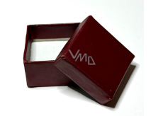 Krabička karton s houbičkou na šperky vínově červená 4 x 4 x 2,5 cm