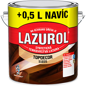 Lazurol Topdecor S1035 dünnschichtige Lasur für Holz T021 Walnuss, 2,5 + 0,5 l