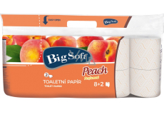 Big Soft Peach Pfirsich Parfümiertes Toilettenpapier 200 Stück 2lagig 10 Rollen