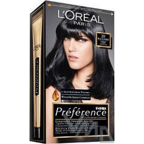 Loreal Paris Préférence Féria Haarfarbe 20 schwarzer Geist dunkelschwarz