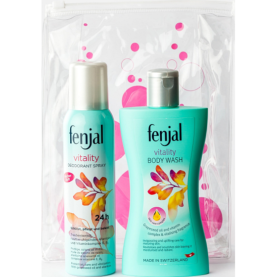 Fenjal Vitality Duschcreme 200 ml + Deodorant Spray für Frauen 150 ml, Kosmetikset