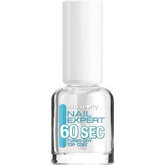 Miss Sports Nagelexperte 60 Sek. Turbo Dry Top Coat schnell trocknender Nagellack 8 ml
