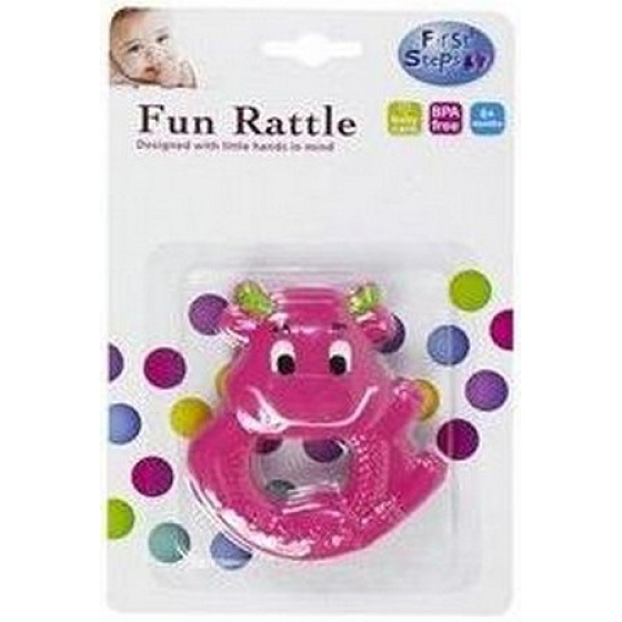 Erste Schritte Rasseln Haustier rosa Kuh