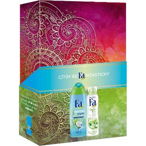 Fa Coconut Water Duschgel 250 ml + Frisches Antitranspirant Deodorant Spray 150 ml, Kosmetikset