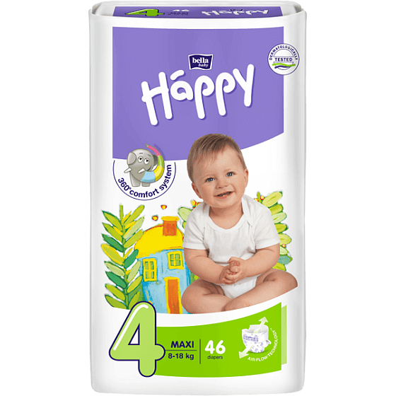 Bella Happy 4 Maxi 8-18 kg Windelhöschen 46 Stück
