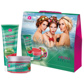 Dermacol Aroma Ritual Watermelon Erfrischendes Duschgel 250 ml + Körperpeeling 200 ml, Kosmetikset