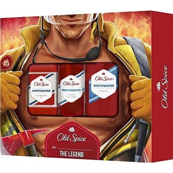 Old Spice White Water Antitranspirant klares Gel 70 ml + Deodorant Spray 150 ml + Duschgel 250 ml für Männer, Kosmetikset