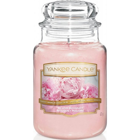 Yankee Candle Blush Bouquet - Rosa Bouquet Duftkerze Klassisches großes Glas 623 g