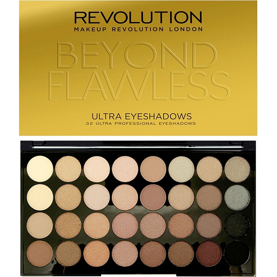 Makeup Revolution Ultra Lidschatten-Palette mit 32 Lidschatten Beyond Flawless 16 g