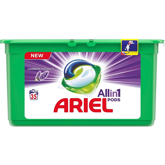 Ariel 3in1 Lavendel Frische Gelkapseln zum Waschen von Kleidung 35 Stück 945 g