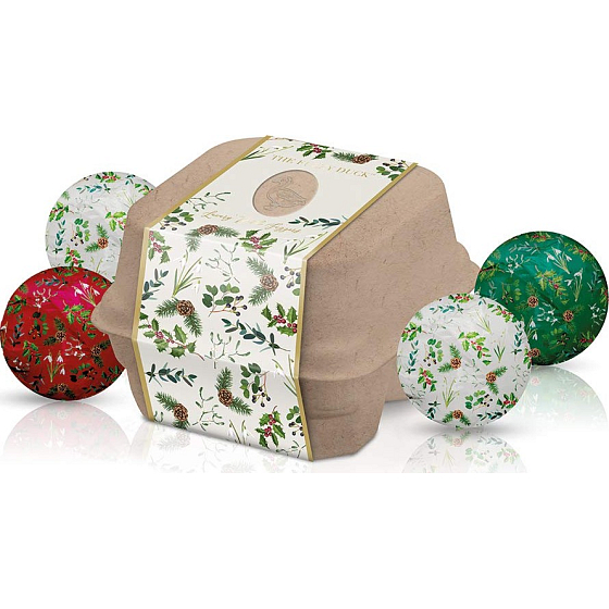 Baylis & Harding Mulberries, Mistel und Cranberry funkelndes ballistisches Bad 4 x 120 g, Kosmetikset