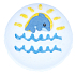 Bomb Cosmetics Delfin - Dolphinately Sprudelnder Badeballistik 160 g