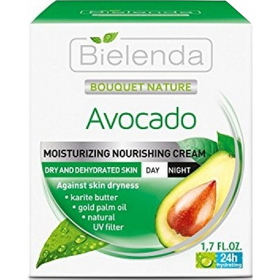 Bielenda Bouquet Nature Avocado Feuchtigkeitscreme mit Avocado Tages-/Nachtcreme 50 ml