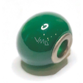 Avanturin grün Anhänger rund Naturstein 14 mm, Loch 4,2 mm 1 Stück, Glücksstein