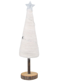Weihnachtsbaum mit Wolle Creme 30 cm