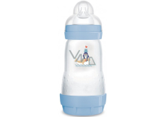 Mam Anti-Colic Saugflasche, weicher Silikonsauger mit mittlerem Durchfluss 2+ Monate Blau 260 ml