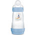 Mam Anti-Colic Saugflasche, weicher Silikonsauger mit mittlerem Durchfluss 2+ Monate Blau 260 ml
