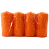VeMDom Orange Kerzenzylinder 40 x 80 mm 4 Stück