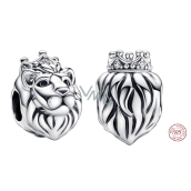 Sterling Silber 925 Royal Lion, Perle auf Armband Symbol