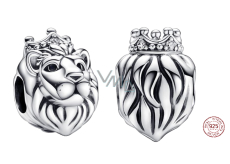 Sterling Silber 925 Royal Lion, Perle auf Armband Symbol