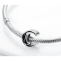 Sterling Silber 925 Ich liebe dich bis zum Mond und zurück, Liebesperlenarmband
