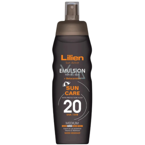 Lilien Sun Active Emulsion SPF20 Wasserfeste Spray Bräunungsemulsion 200 ml