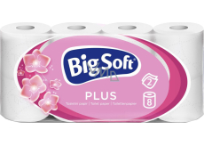 Big Soft Plus 2-lagiges Toilettenpapier, 8 Rollen, 17,6 m Rolle